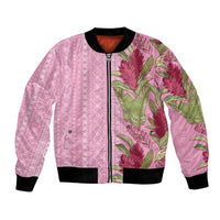 Women's Day Samoa Malu Tattoo Inspired Mix Teuila Bomber Jacket Rose Pink LT7 Unisex Rose Pink - Polynesian Pride