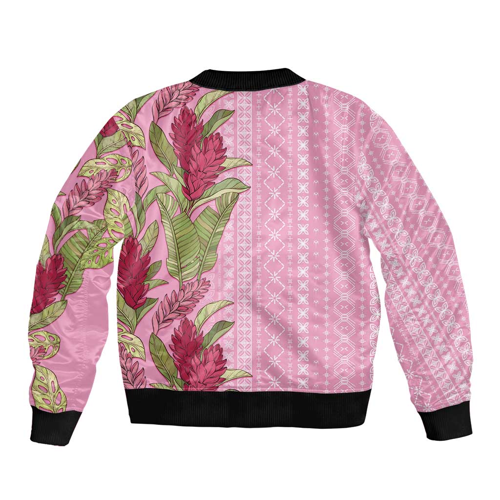 Women's Day Samoa Malu Tattoo Inspired Mix Teuila Bomber Jacket Rose Pink LT7 - Polynesian Pride