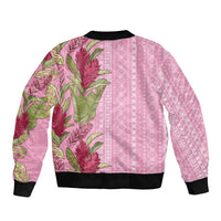 Women's Day Samoa Malu Tattoo Inspired Mix Teuila Bomber Jacket Rose Pink LT7 - Polynesian Pride