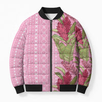 Women's Day Samoa Malu Tattoo Inspired Mix Teuila Bomber Puffer Jacket Rose Pink LT7 Unisex Rose Pink - Polynesian Pride