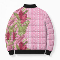 Women's Day Samoa Malu Tattoo Inspired Mix Teuila Bomber Puffer Jacket Rose Pink LT7 - Polynesian Pride