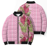 Women's Day Samoa Malu Tattoo Inspired Mix Teuila Bomber Puffer Jacket Rose Pink LT7 - Polynesian Pride