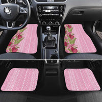 Women's Day Samoa Malu Tattoo Inspired Mix Teuila Car Mats Rose Pink LT7 Set 4pcs Rose Pink - Polynesian Pride