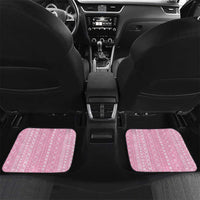 Women's Day Samoa Malu Tattoo Inspired Mix Teuila Car Mats Rose Pink LT7 Set 2pcs - Back Rose Pink - Polynesian Pride