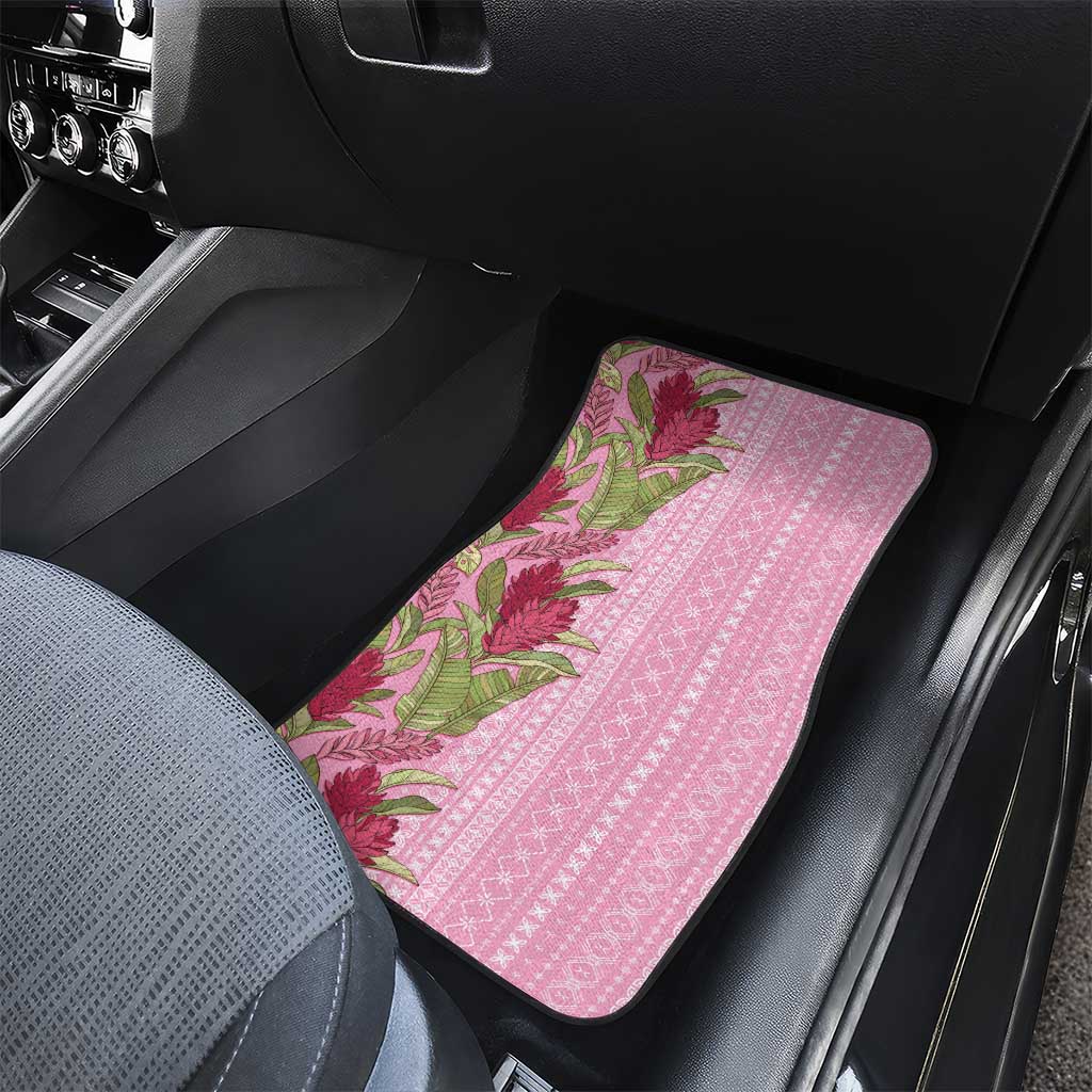 Women's Day Samoa Malu Tattoo Inspired Mix Teuila Car Mats Rose Pink LT7 - Polynesian Pride