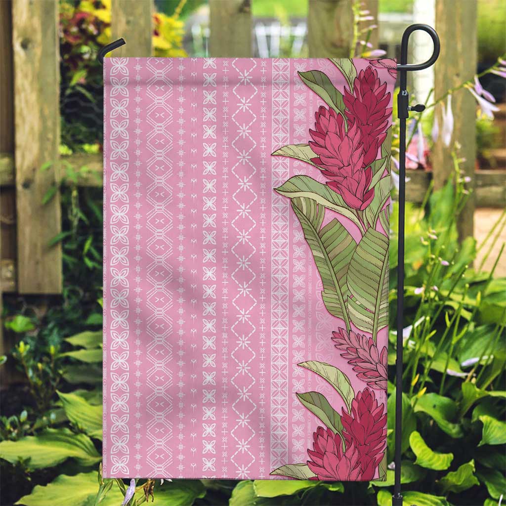Women's Day Samoa Malu Tattoo Inspired Mix Teuila Garden Flag Rose Pink LT7 Garden Flag Rose Pink - Polynesian Pride