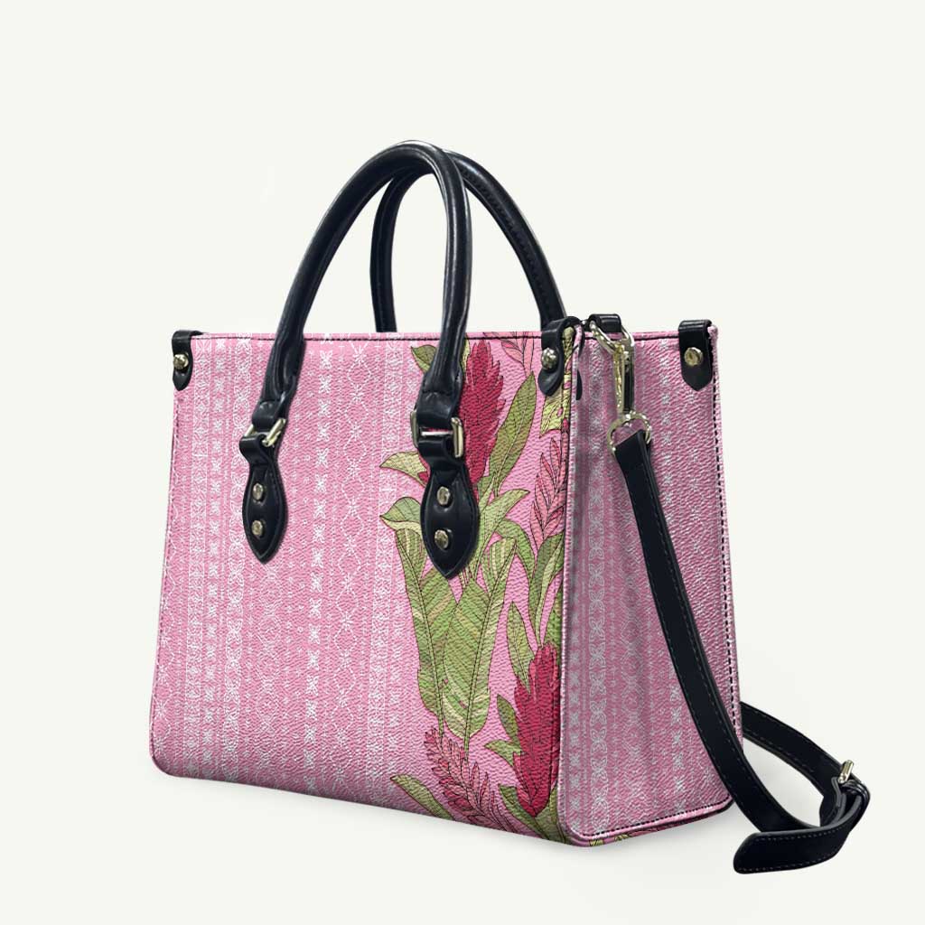 Women's Day Samoa Malu Tattoo Inspired Mix Teuila Leather Bag Rose Pink LT7 Rose Pink - Polynesian Pride