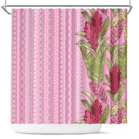 Women's Day Samoa Malu Tattoo Inspired Mix Teuila Shower Curtain Rose Pink LT7 Rose Pink - Polynesian Pride