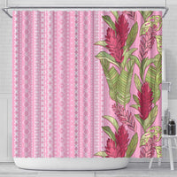 Women's Day Samoa Malu Tattoo Inspired Mix Teuila Shower Curtain Rose Pink LT7 - Polynesian Pride