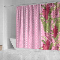 Women's Day Samoa Malu Tattoo Inspired Mix Teuila Shower Curtain Rose Pink LT7 - Polynesian Pride