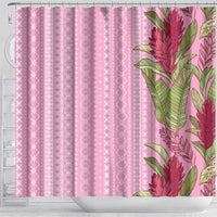 Women's Day Samoa Malu Tattoo Inspired Mix Teuila Shower Curtain Rose Pink LT7 - Polynesian Pride