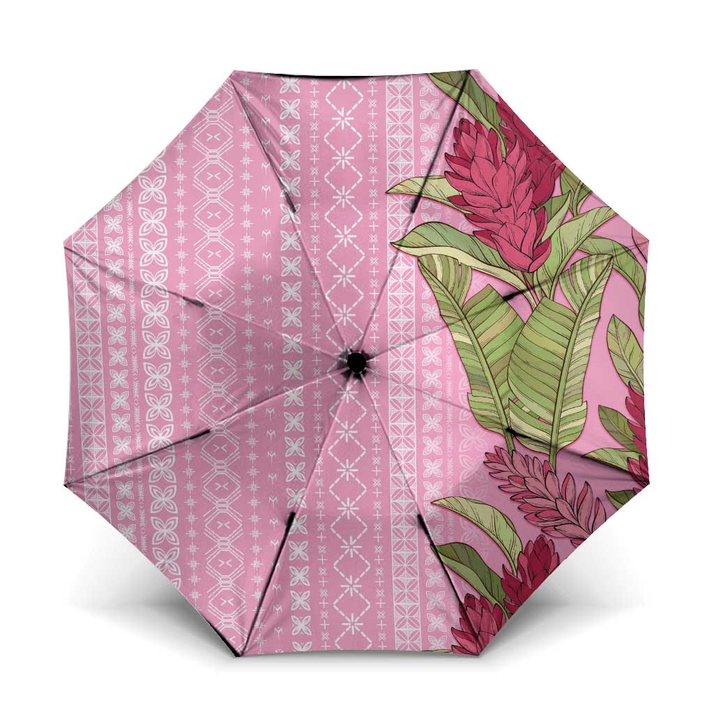 Women's Day Samoa Malu Tattoo Inspired Mix Teuila Umbrella Rose Pink LT7 One Size Folded 11.42 inch Opened Diameter 37.4 inch Rose Pink - Polynesian Pride