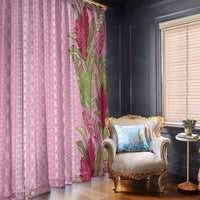 Women's Day Samoa Malu Tattoo Inspired Mix Teuila Window Curtain Rose Pink LT7 - Polynesian Pride