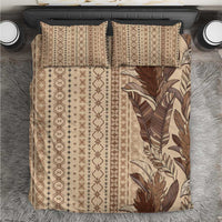 Women's Day Samoa Malu Tattoo Inspired Mix Teuila Bedding Set Vintage Tapa LT7 Beige - Polynesian Pride