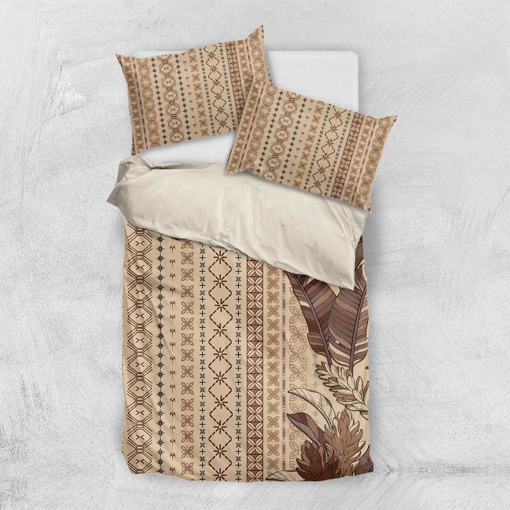 Women's Day Samoa Malu Tattoo Inspired Mix Teuila Bedding Set Vintage Tapa LT7 US Twin 172cm x 218cm Beige - Polynesian Pride