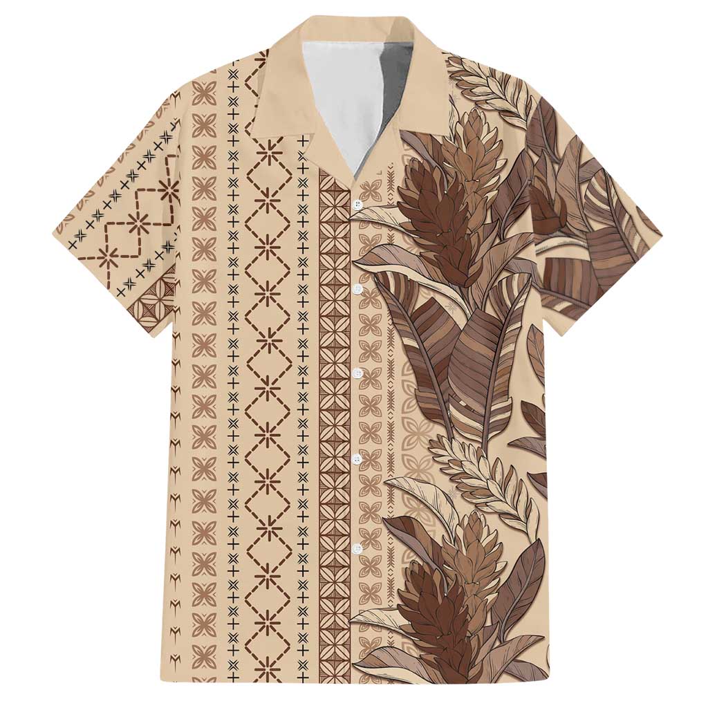 Women's Day Samoa Malu Tattoo Inspired Mix Teuila Hawaiian Shirt Vintage Tapa LT7 Beige - Polynesian Pride