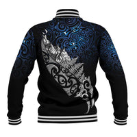 Maori Matariki Baseball Jacket Landscape Styled Fern - Galaxy LT7 - Polynesian Pride
