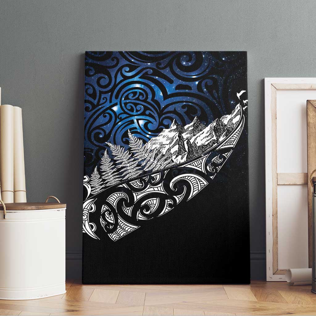 Maori Matariki Canvas Wall Art Landscape Styled Fern - Galaxy LT7 - Polynesian Pride