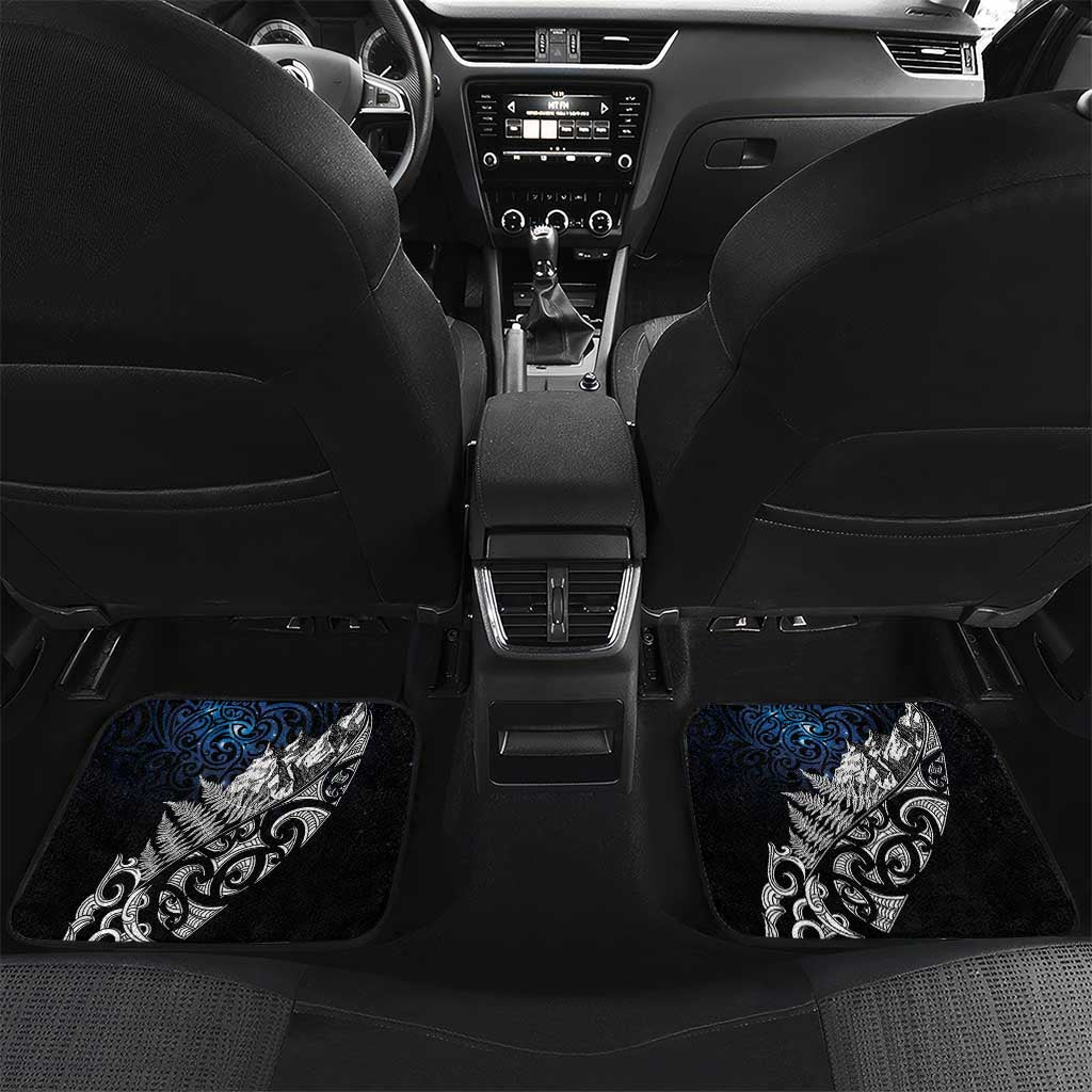Maori Matariki Car Mats Landscape Styled Fern - Galaxy LT7 Set 2pcs - Back Black - Polynesian Pride