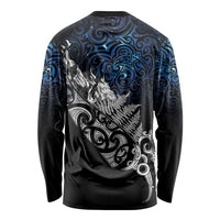 Maori Matariki Long Sleeve Shirt Landscape Styled Fern - Galaxy LT7 - Polynesian Pride