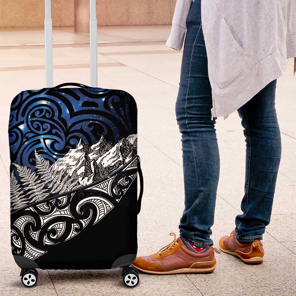 Maori Matariki Luggage Cover Landscape Styled Fern - Galaxy