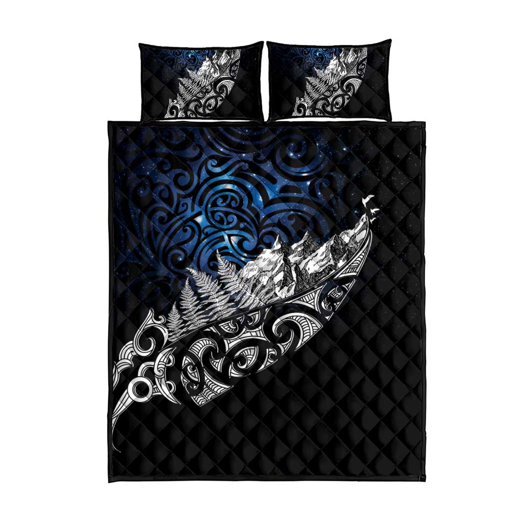 Maori Matariki Quilt Bed Set Landscape Styled Fern - Galaxy LT7 - Polynesian Pride