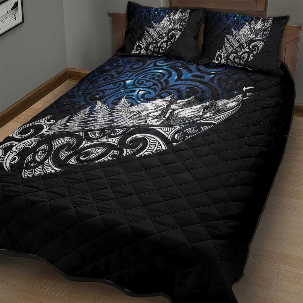 Maori Matariki Quilt Bed Set Landscape Styled Fern - Galaxy LT7 - Polynesian Pride