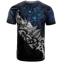 Maori Matariki T Shirt Landscape Styled Fern - Galaxy LT7 - Polynesian Pride