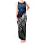 Maori Matariki Tank Maxi Dress Landscape Styled Fern - Galaxy