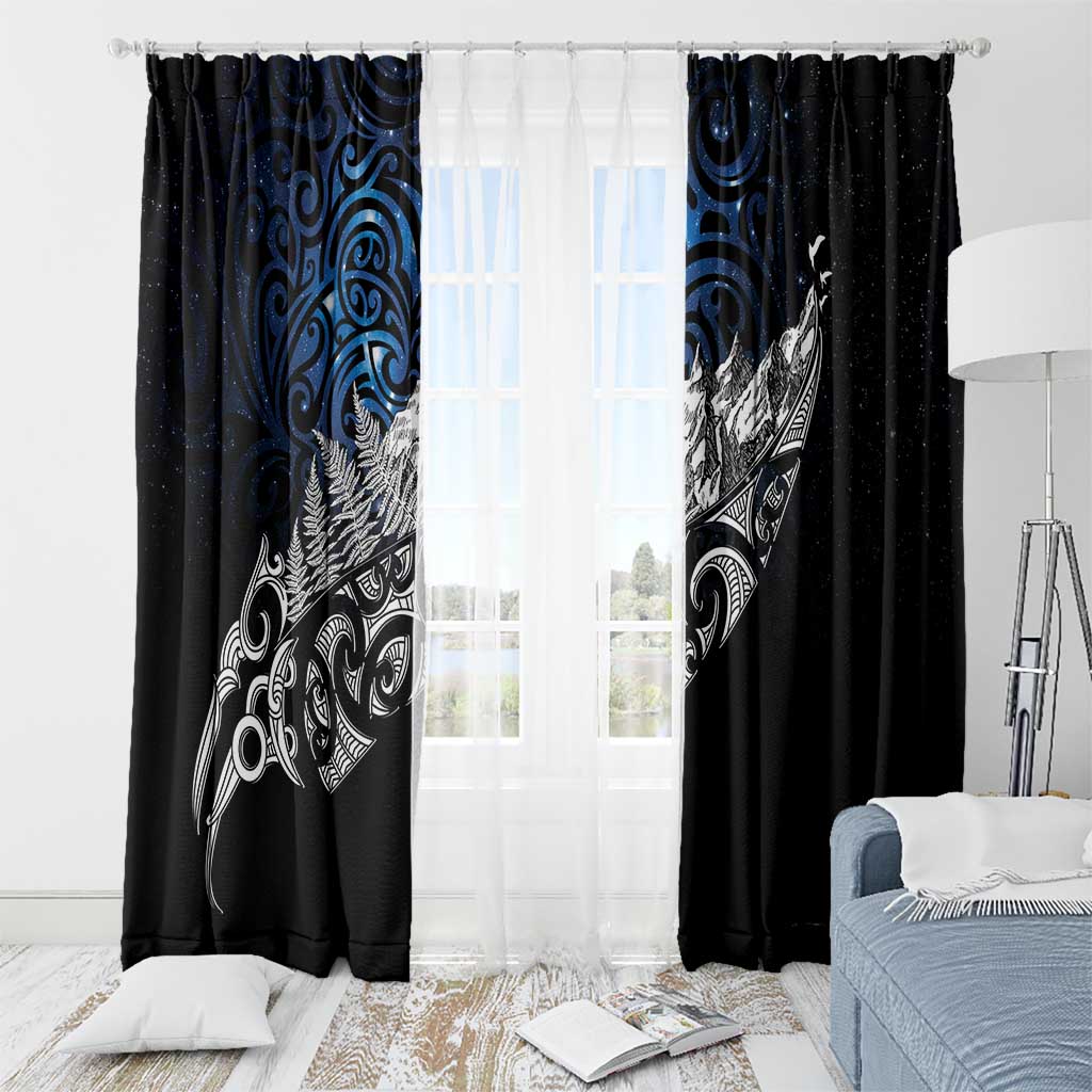 Maori Matariki Window Curtain Landscape Styled Fern - Galaxy LT7 - Polynesian Pride