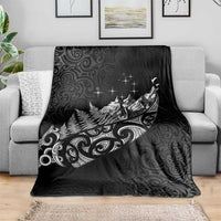 Maori Matariki Blanket Landscape Styled Fern - Monochrome LT7 - Polynesian Pride