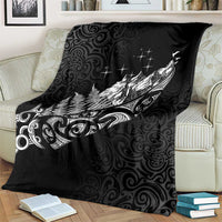 Maori Matariki Blanket Landscape Styled Fern - Monochrome LT7 - Polynesian Pride
