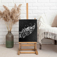 Maori Matariki Canvas Wall Art Landscape Styled Fern - Monochrome LT7 - Polynesian Pride