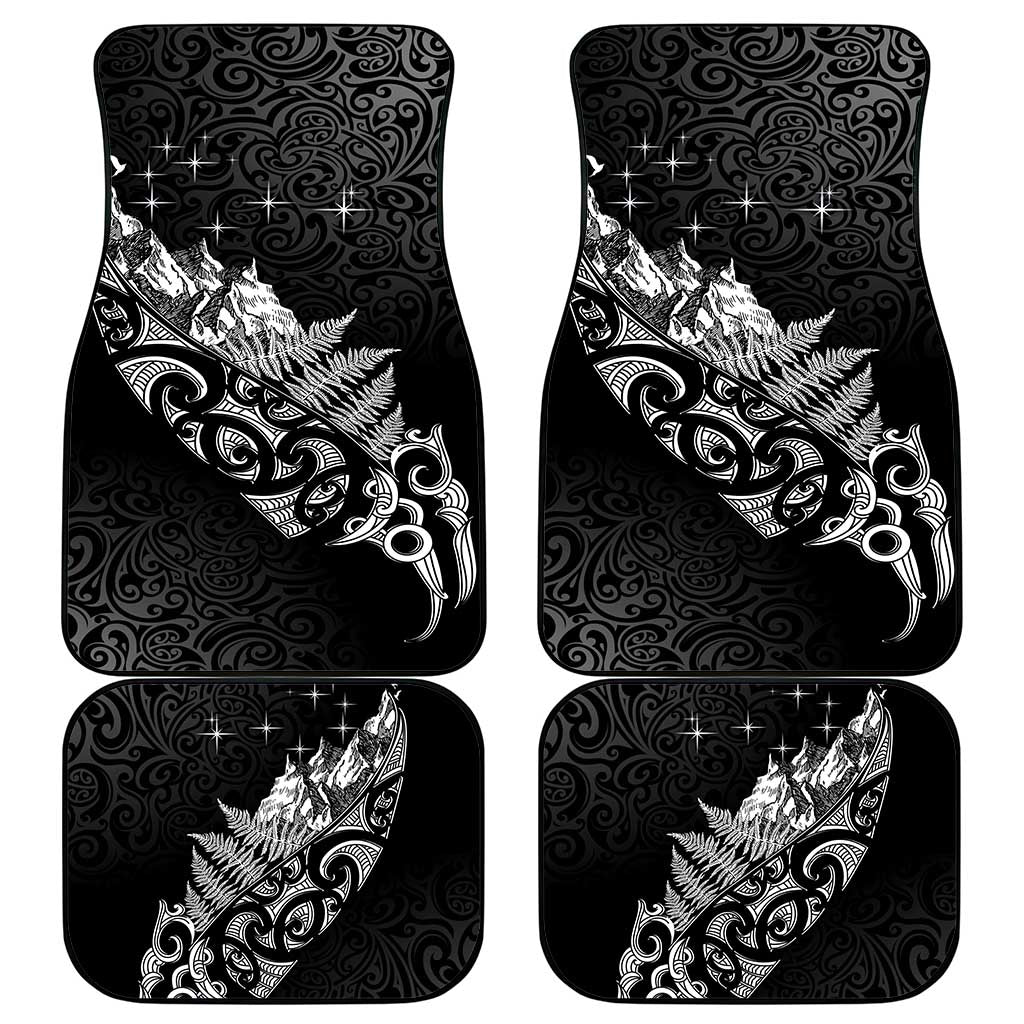 Maori Matariki Car Mats Landscape Styled Fern - Monochrome LT7 - Polynesian Pride
