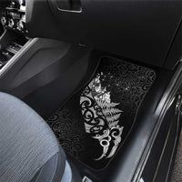 Maori Matariki Car Mats Landscape Styled Fern - Monochrome LT7 - Polynesian Pride