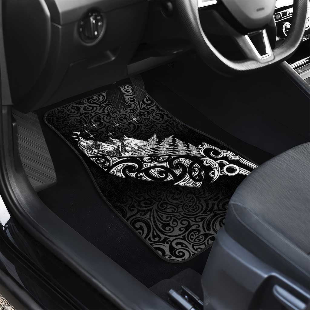 Maori Matariki Car Mats Landscape Styled Fern - Monochrome LT7 - Polynesian Pride