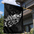 Maori Matariki Garden Flag Landscape Styled Fern - Monochrome