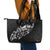 Maori Matariki Leather Tote Bag Landscape Styled Fern - Monochrome