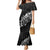 Maori Matariki Mermaid Dress Landscape Styled Fern - Monochrome