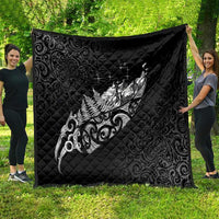 Maori Matariki Quilt Landscape Styled Fern - Monochrome LT7 - Polynesian Pride
