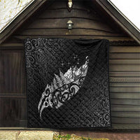 Maori Matariki Quilt Landscape Styled Fern - Monochrome LT7 - Polynesian Pride