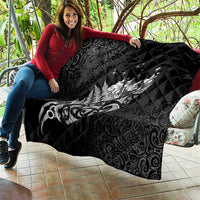 Maori Matariki Quilt Landscape Styled Fern - Monochrome LT7 - Polynesian Pride