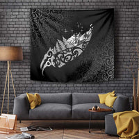 Maori Matariki Tapestry Landscape Styled Fern - Monochrome LT7 Black - Polynesian Pride