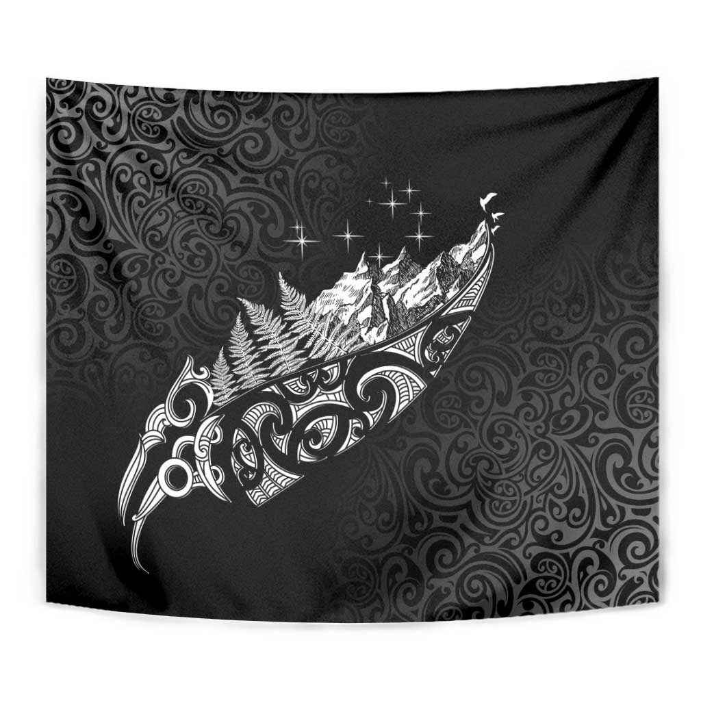 Maori Matariki Tapestry Landscape Styled Fern - Monochrome LT7 - Polynesian Pride