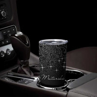 Maori Matariki Tumbler Cup Landscape Styled Fern - Monochrome LT7 - Polynesian Pride