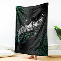 Maori Matariki Blanket Landscape Styled Fern - Paua Shell LT7 - Polynesian Pride