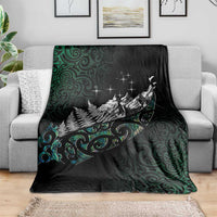 Maori Matariki Blanket Landscape Styled Fern - Paua Shell LT7 - Polynesian Pride