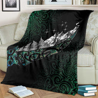 Maori Matariki Blanket Landscape Styled Fern - Paua Shell LT7 - Polynesian Pride
