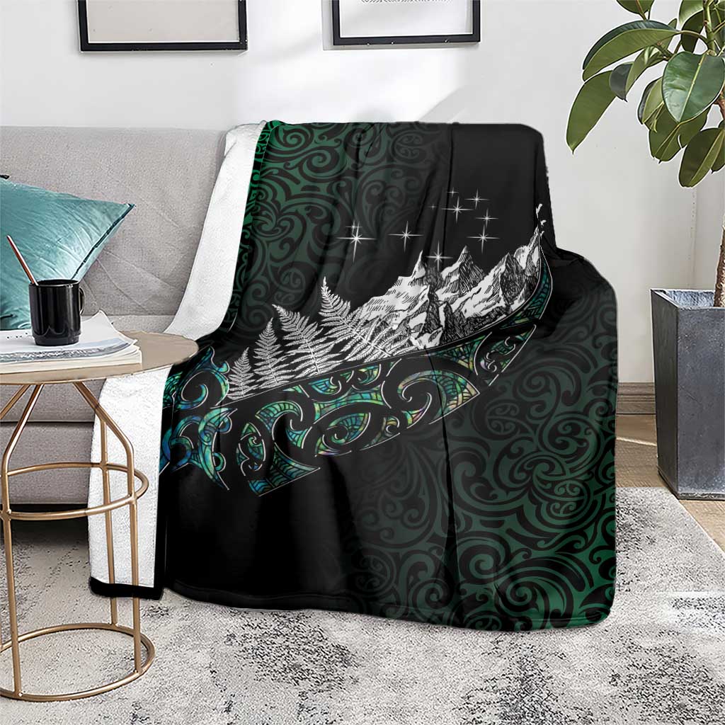 Maori Matariki Blanket Landscape Styled Fern - Paua Shell LT7 - Polynesian Pride