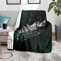Maori Matariki Blanket Landscape Styled Fern - Paua Shell LT7 - Polynesian Pride